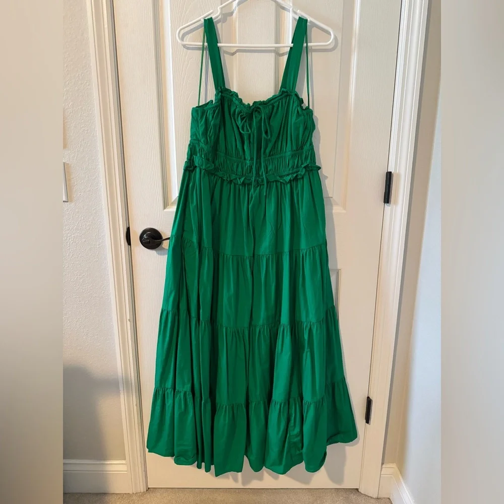J. Crew Sevilla Green Dress - Picture 1 of 5